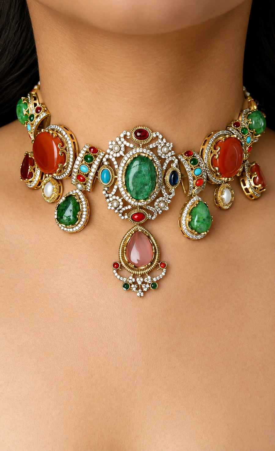 Evara Necklace With Earrings
