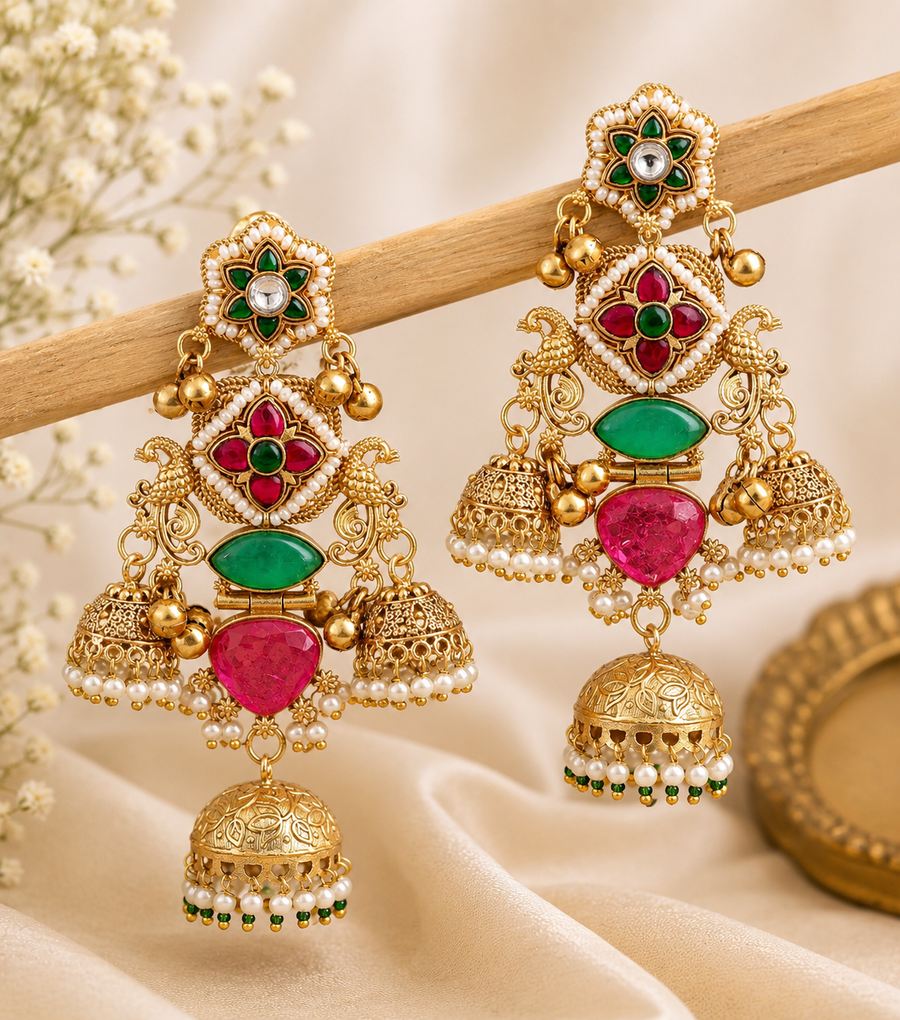 Peacock Jhumkis