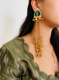 Amber Kashmiri Earrings