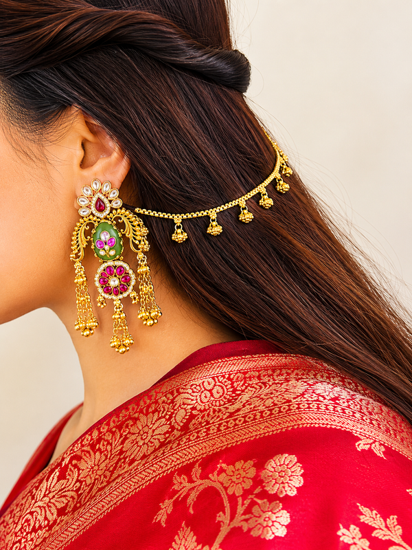 Yashara Kashmiri Ear Chain Earring
