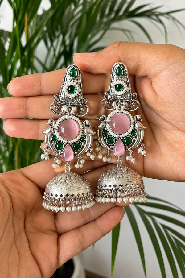 Silver Kashmiri Jhumki