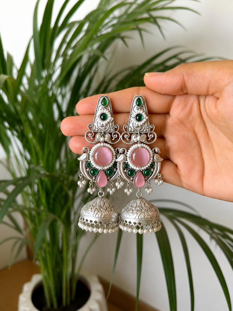 Silver Kashmiri Jhumki