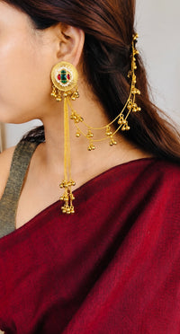Gulnaar Latkan Earrings with Kaanchain