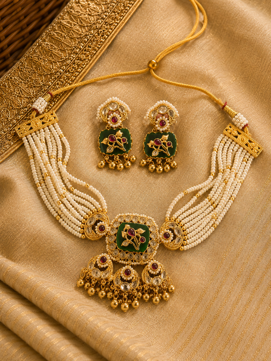 Maharani Pearl Choker Set