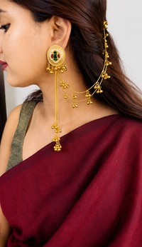 Gulnaar Latkan Earrings with Kaanchain