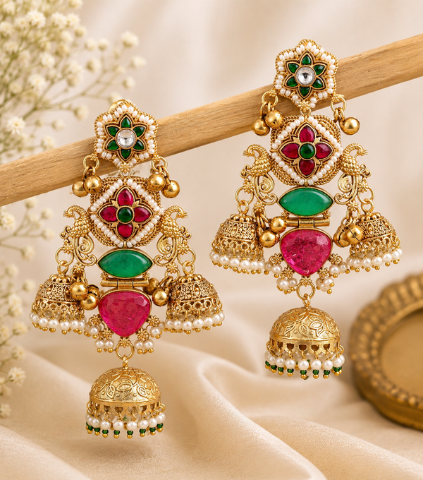 Peacock Jhumkis